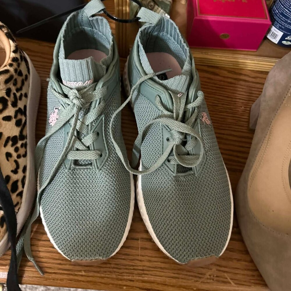 POLO ASSN. Green Mesh Sneakers – Size 7.5 • POLO ASSN. Athletic